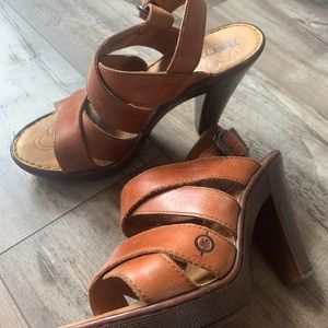 Born Strappy Leather Sandals